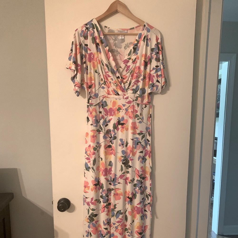 Maternity long floral dress